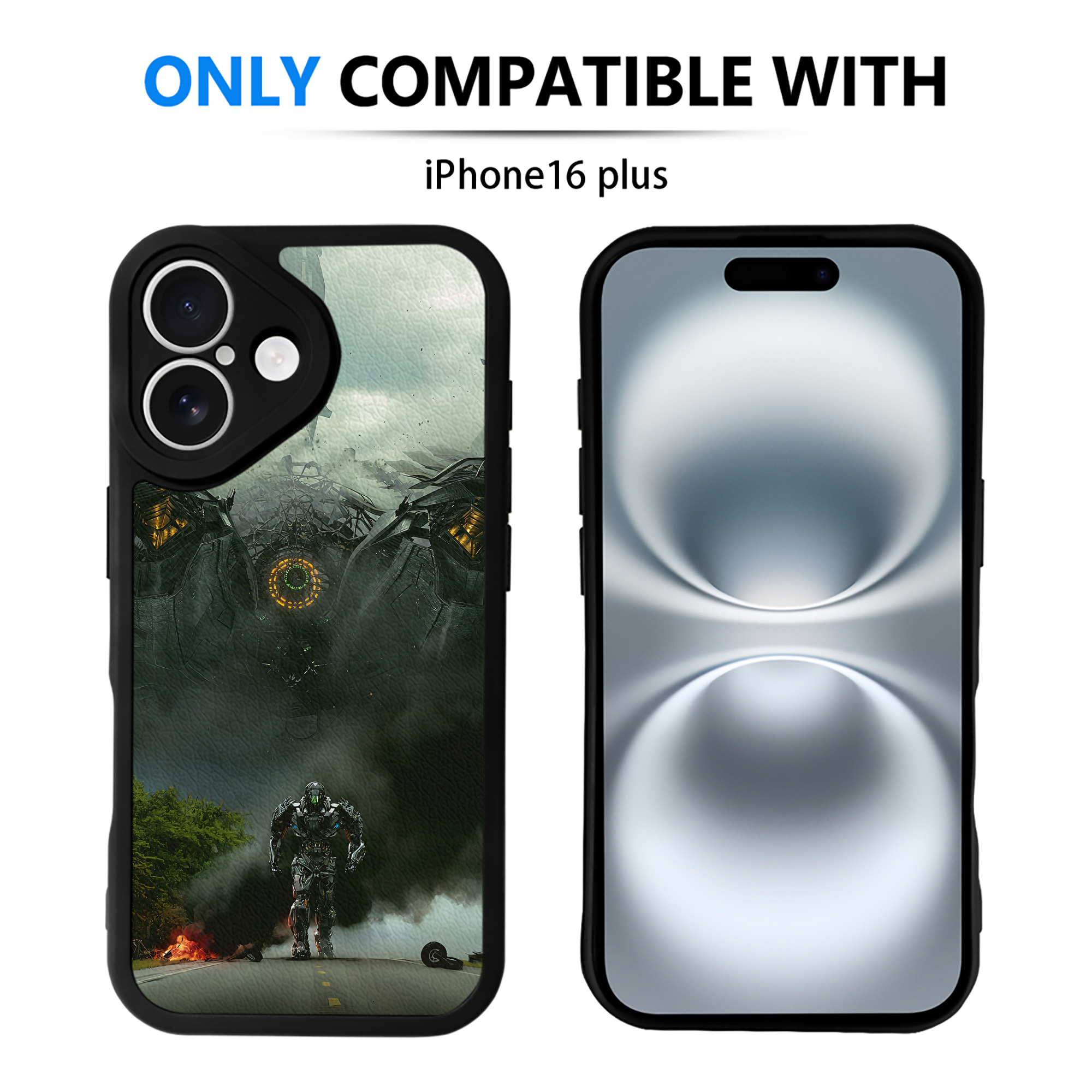 （画像用） Transformers トランスフォーマー 【iPhone 16シリーズ対応】シリコンスマホケース（レザー調） 材質：シリコン